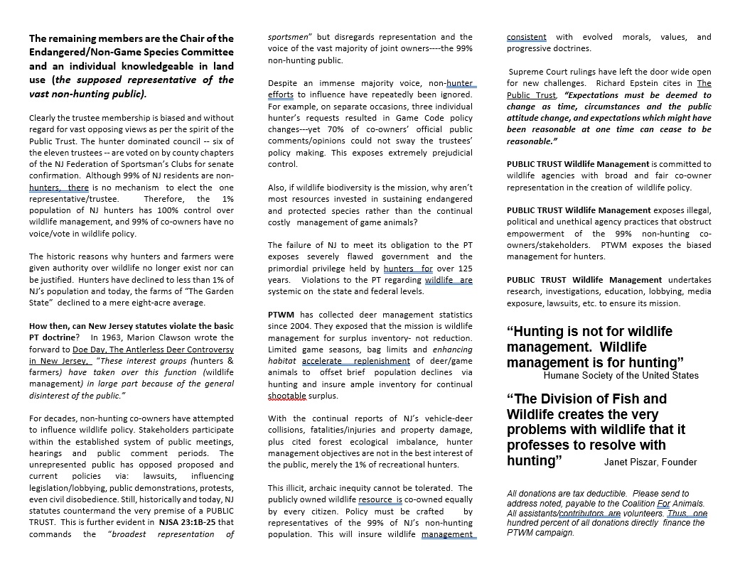 Public Trust Wildlife Management brochure p2